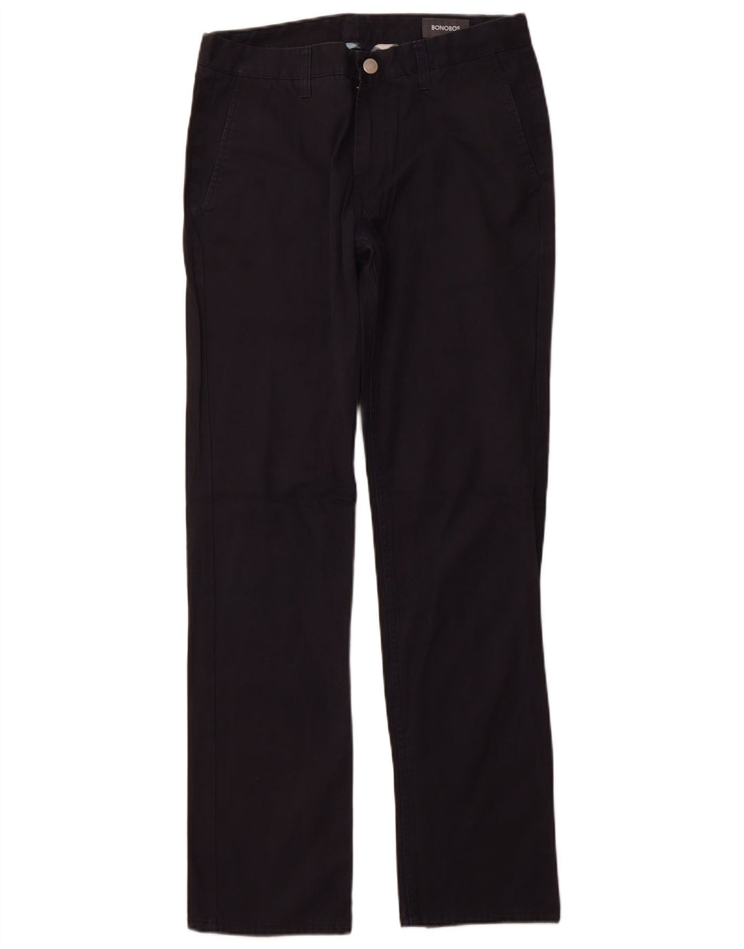 BONOBOS Pantalón chino recto para hombre W31 L32 Algodón negro