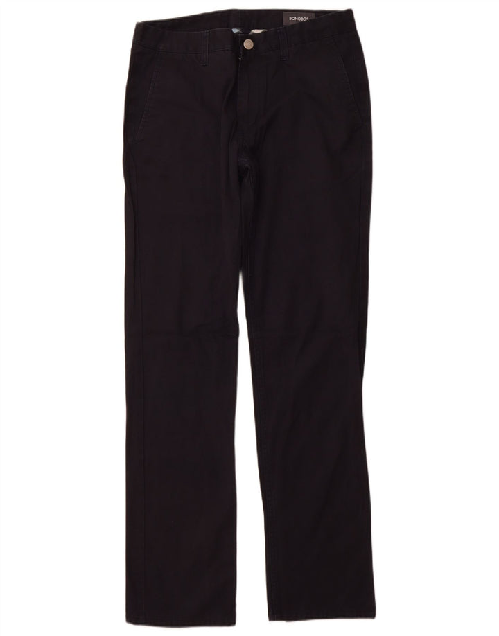BONOBOS Pantalón chino recto para hombre W31 L32 Algodón negro