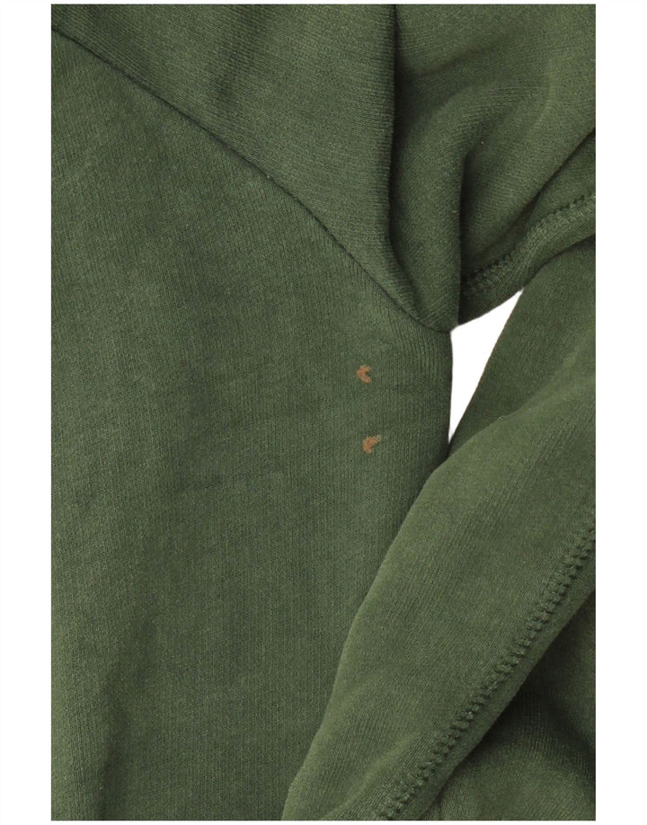 SUPERDRY Suéter con capucha y cremallera gráfica para hombre Caqui mediano