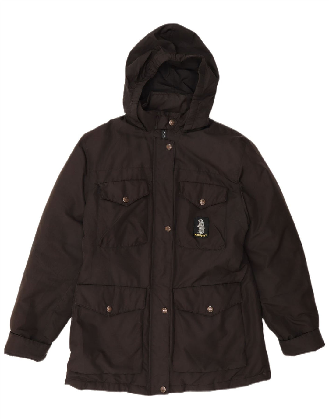 Refrigue Parka con capucha para mujer UK 40 Poliéster gris medio