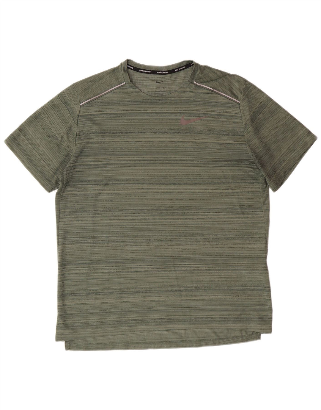 Camiseta Nike Dri Fit para hombre Poliéster a rayas verdes grandes