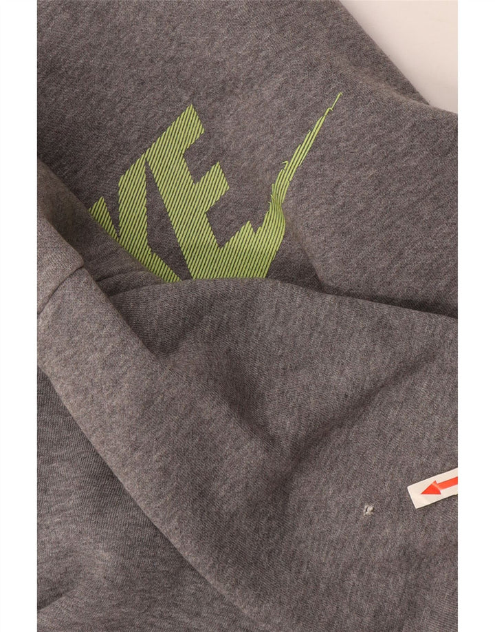 NIKE Hombre Sudadera con gráfico Jumper Small Gris Colorblock Algodón