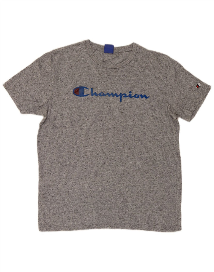 Champion Camiseta gráfica para hombre Top grande gris moteado