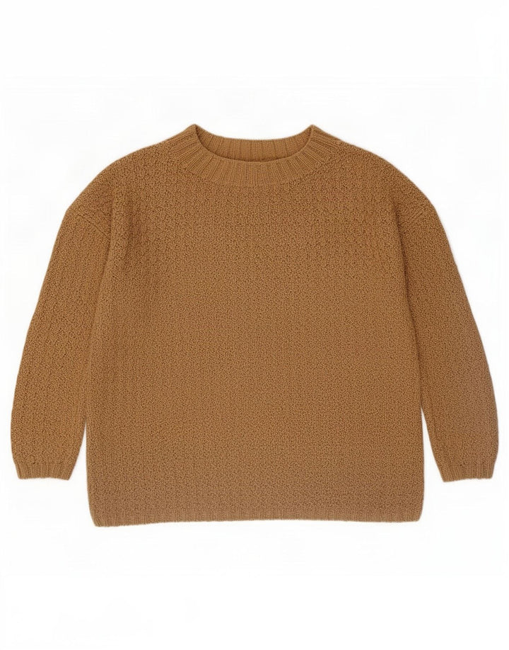 Vintage hombres tortuga cuello jumper suéter grande marrón