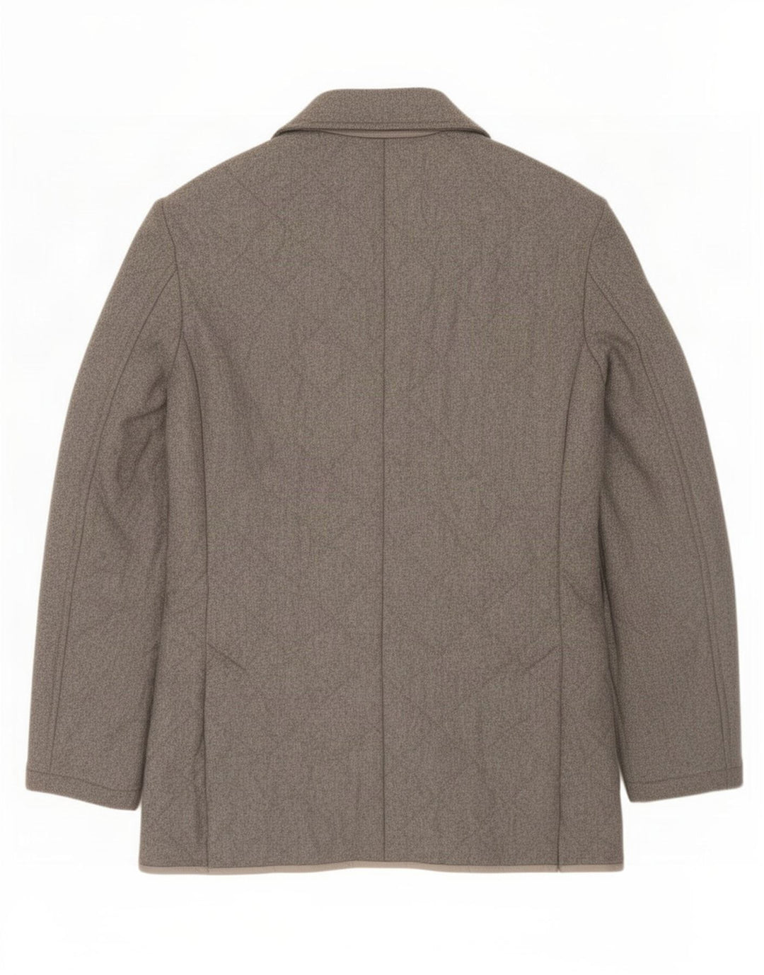 Sartoria Rossi Chaqueta tipo blazer acolchada con 3 botones para hombre IT 46 Small Grey Wool