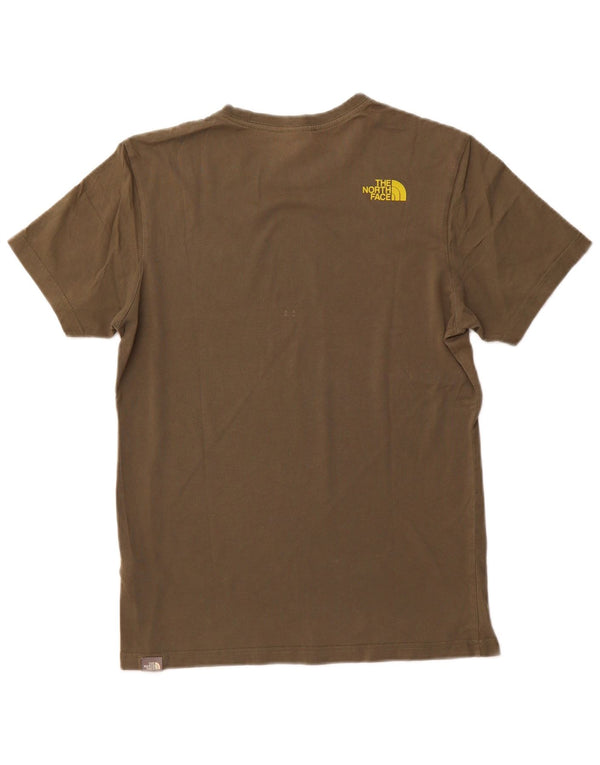 THE NORTH FACE Camiseta gráfica para hombre Top Small Khaki Cotton