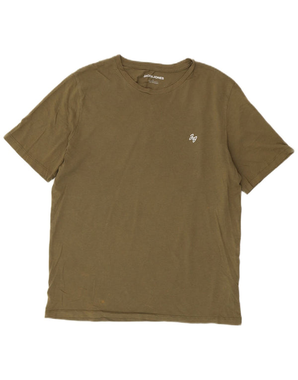 Jack & Jones Hombre Camiseta Top Large Khaki Algodón