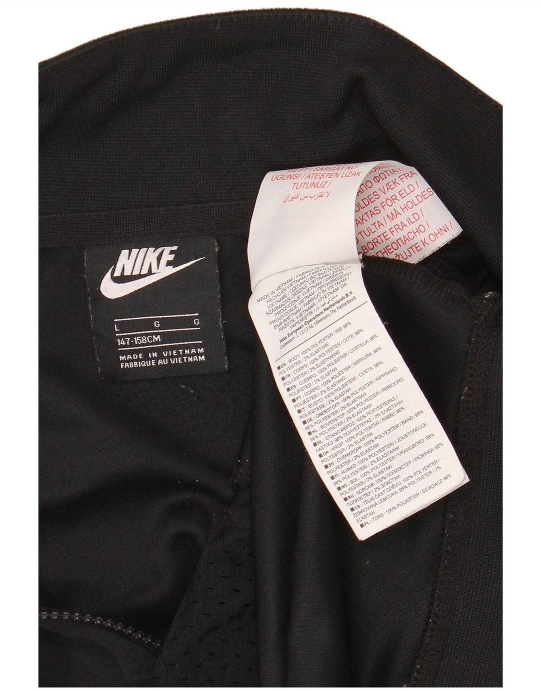 NIKE - Chaqueta de chándal holgada para niños, talla grande, color negro, 12-13 años