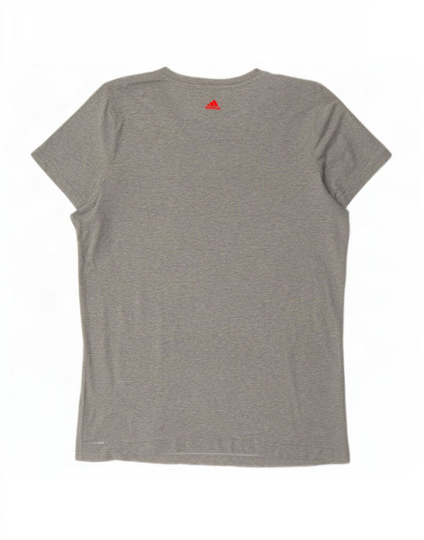 Adidas - Camiseta gráfica para mujer, talla 40, XL, algodón gris