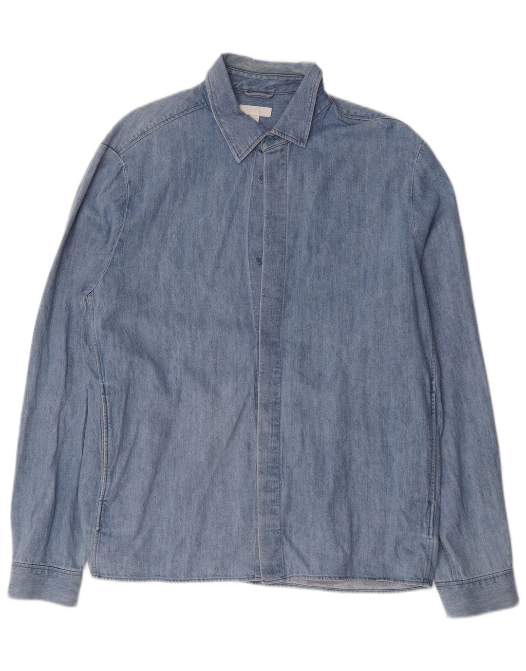 Camisa vaquera para hombre Cos Algodón azul grande