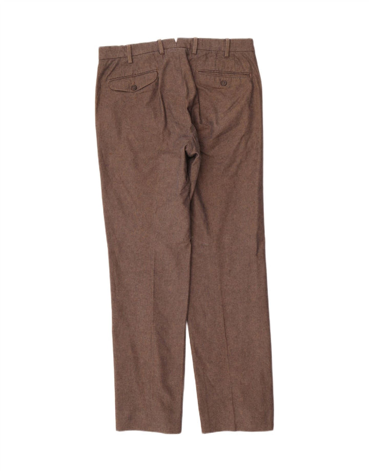 Pantalón Traje Hombre Massimo Dutti EU 40 Medium W31 L31 Marrón Espiga