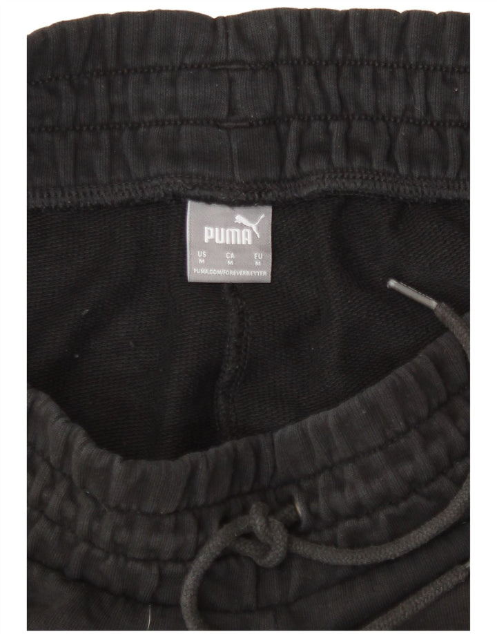 Puma - Pantalones cortos deportivos para mujer, talla 40, algodón negro mediano