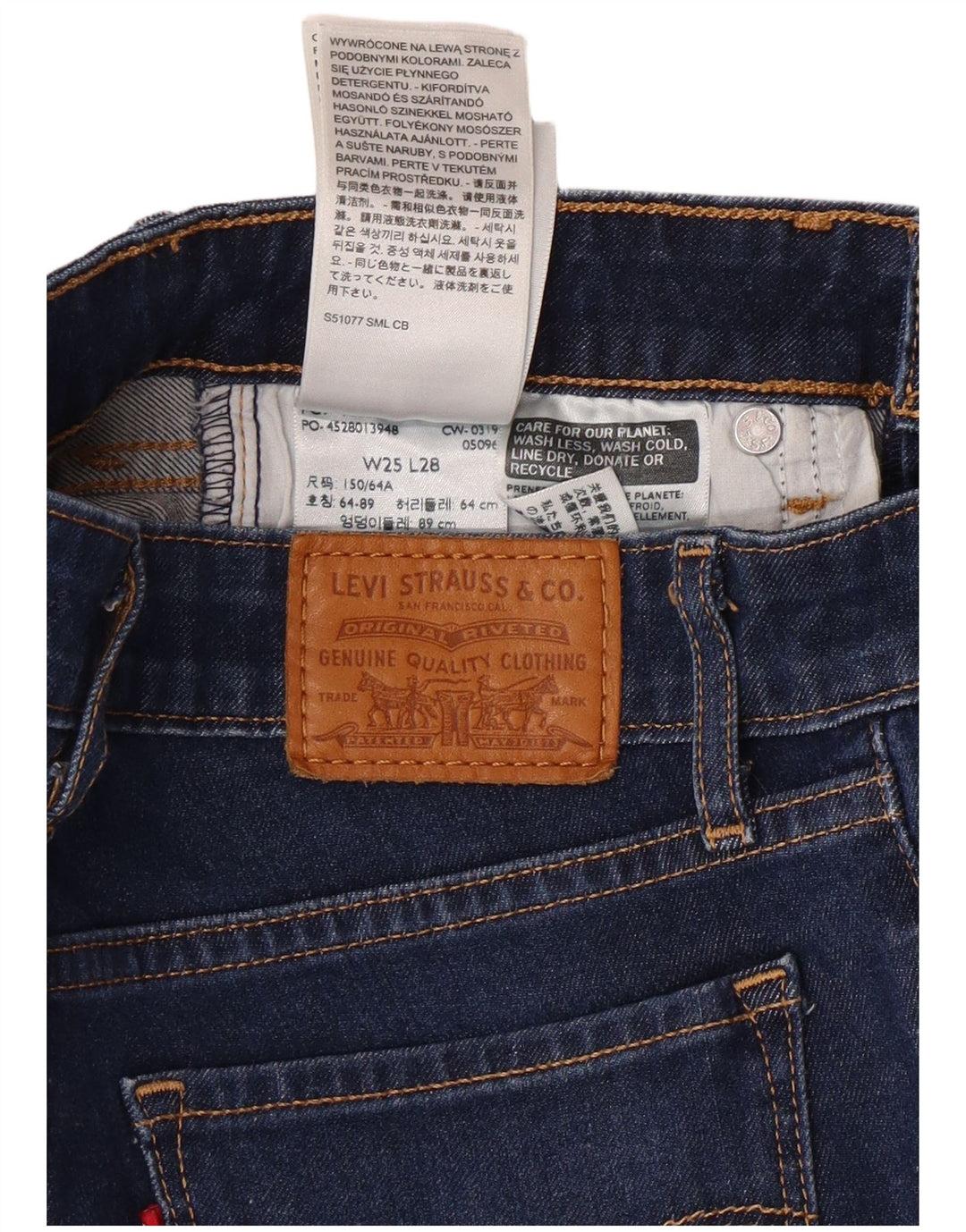 LEVI'S Vaqueros pitillo 711 para mujer W25 L28 Algodón azul