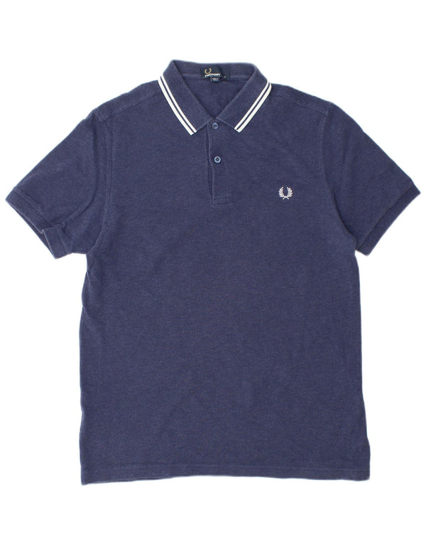 FRED PERRY Polo para hombre de algodón azul marino medio