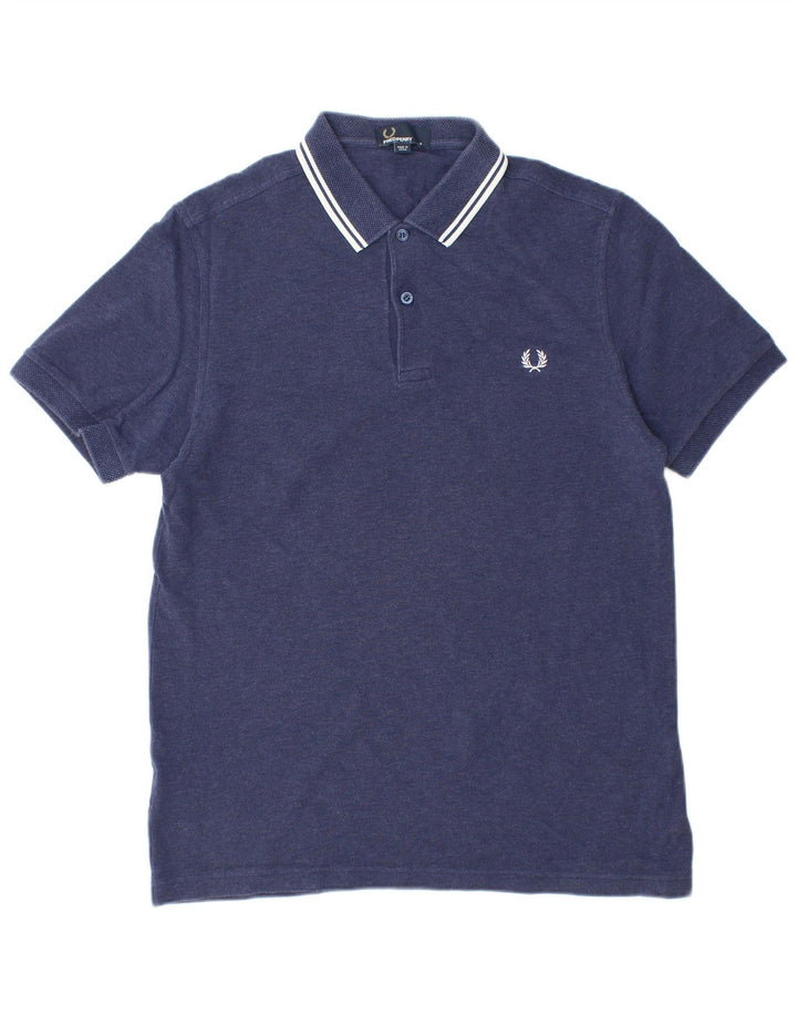 FRED PERRY Polo para hombre de algodón azul marino medio