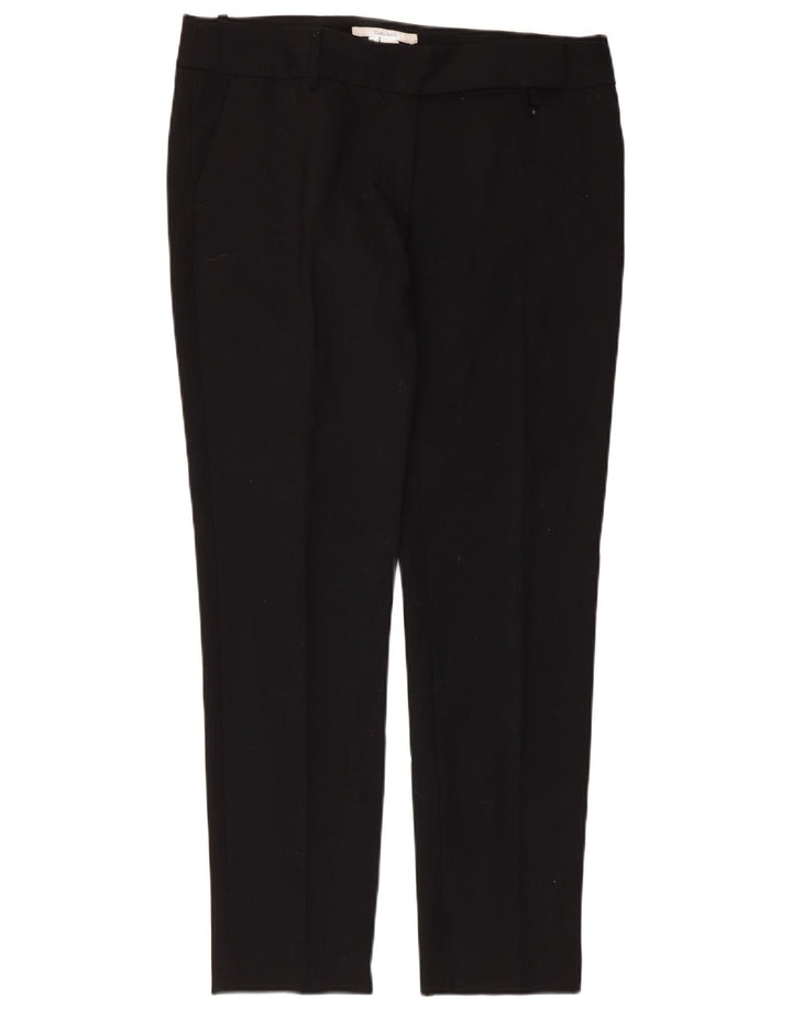 Zara Pantalón chino ajustado para mujer EU 42 Large W32 L30 Poliéster negro