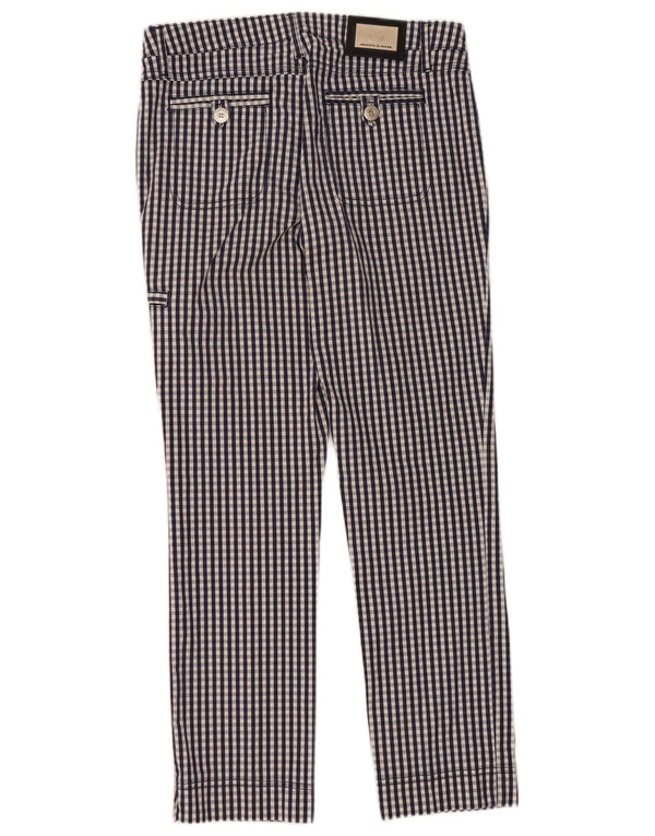 Armata Di Mare Pantalón chino para mujer IT 42 Medium W30 L27 Azul marino Gingham