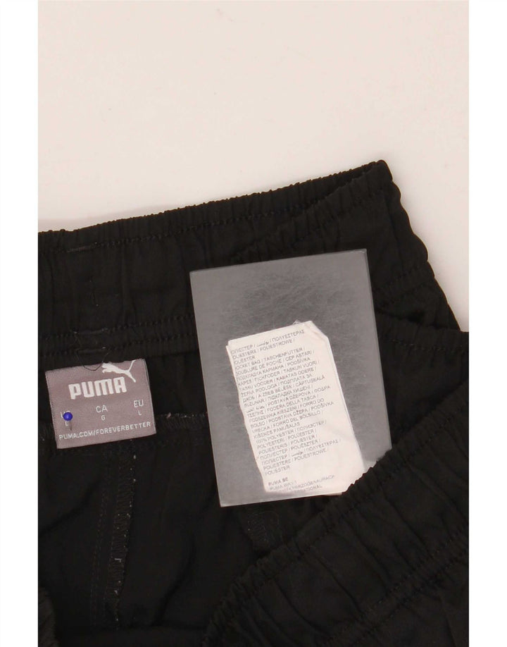 Puma - Pantalones cortos deportivos para hombre, talla grande, poliéster negro