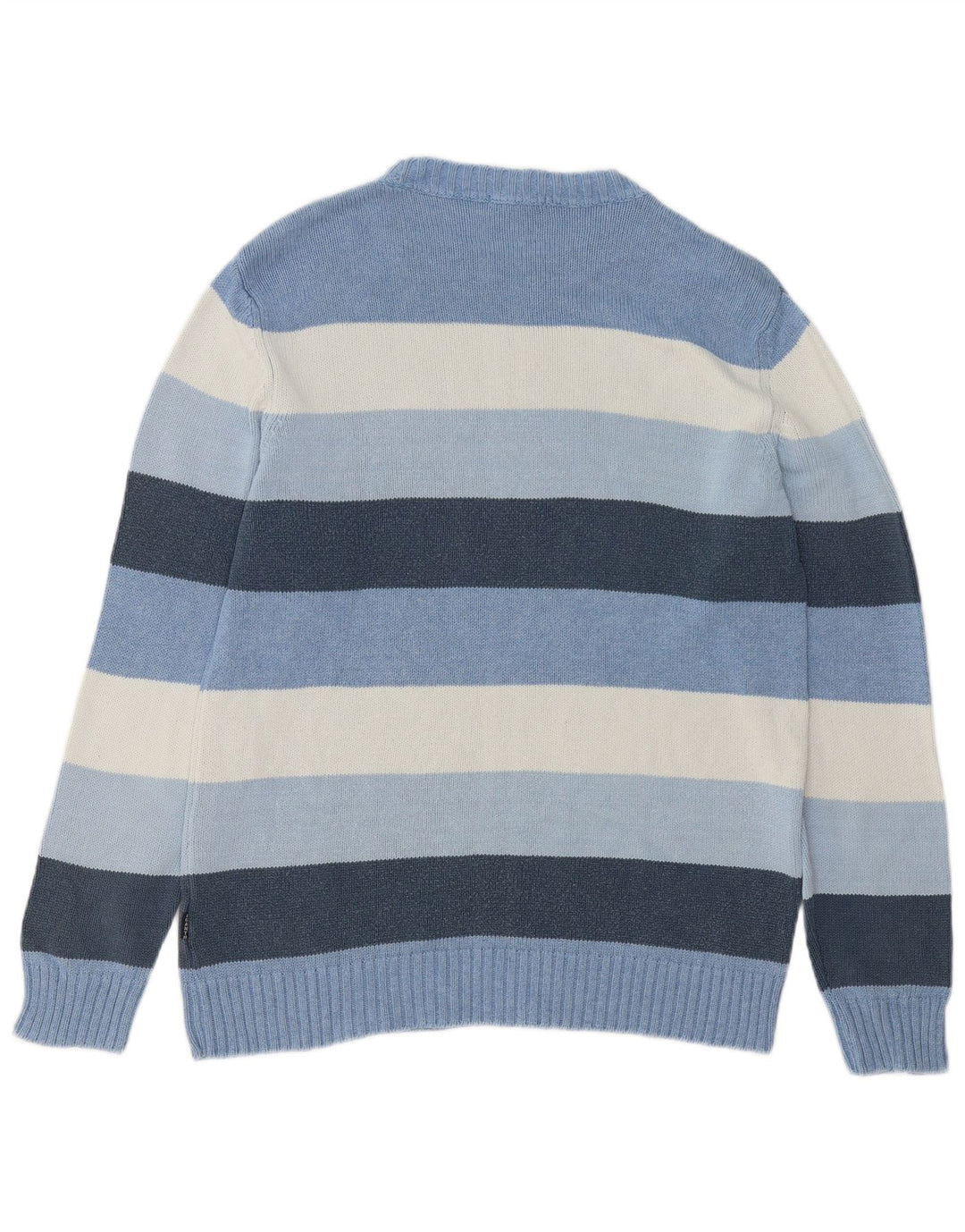 Gant Jersey De Cuello Redondo Para Hombre Jersey De Algodón A Rayas Azul Medio