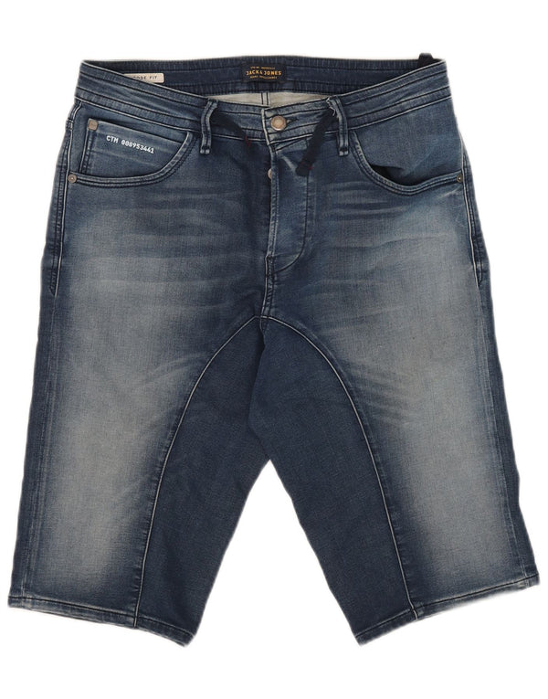 Jack & Jones Mens Loose Fit Denim Shorts Medium W32 Algodón Azul