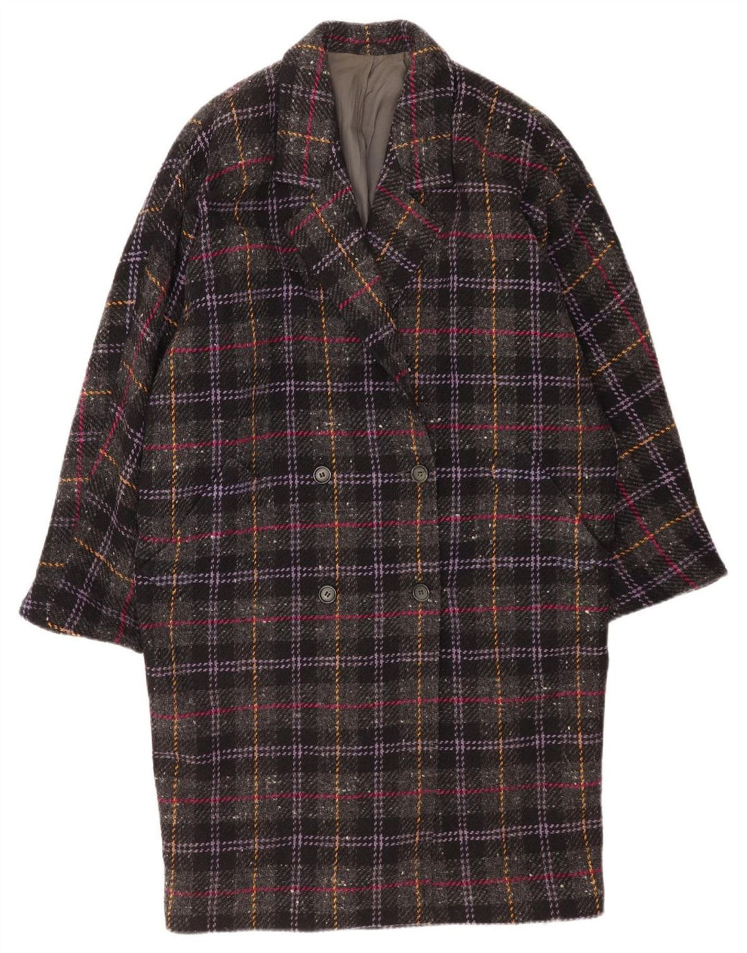Marella Abrigo extragrande con doble botonadura para mujer UK 10 Small Grey Check