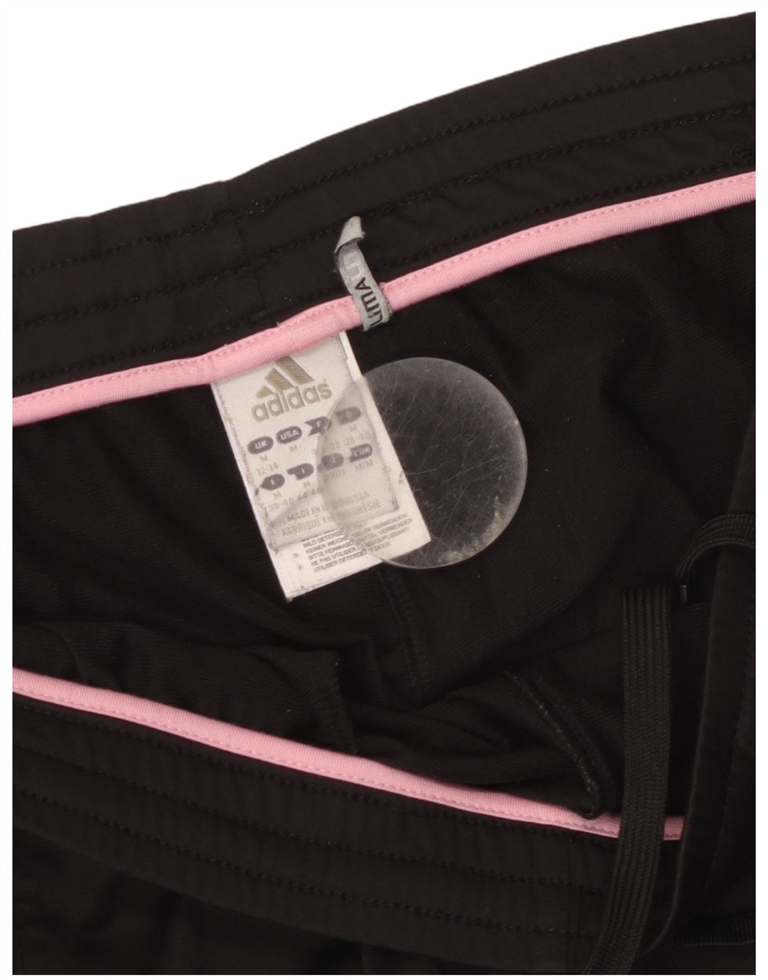 Adidas Pantalones de Chándal para Mujer UK 12/14 Mediano Negro Poliéster