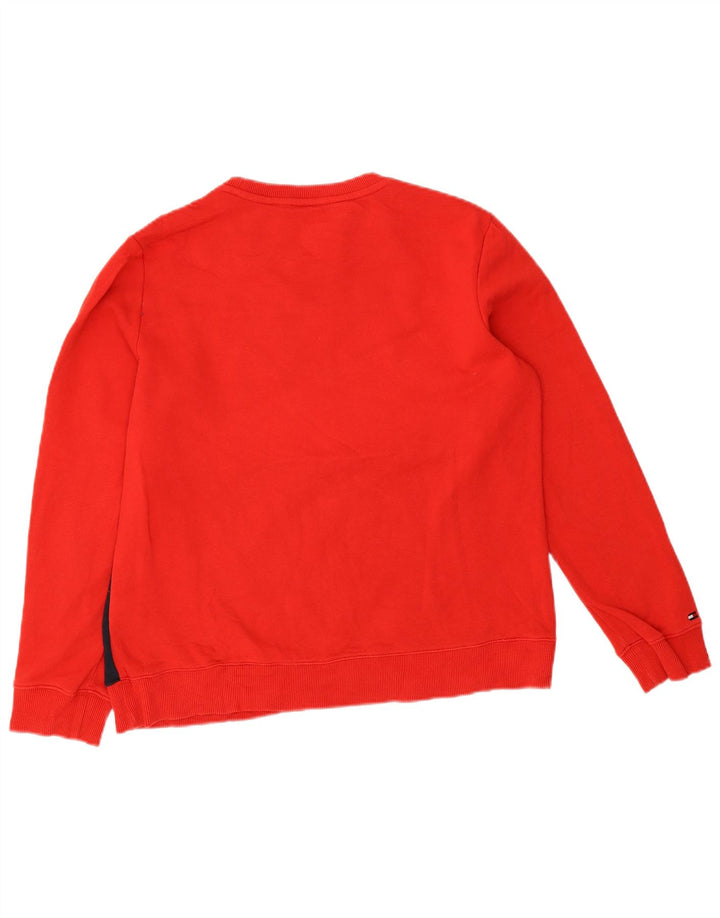 Tommy Hilfiger Sudadera para mujer Jumper UK 14 Medium Red Colourblock