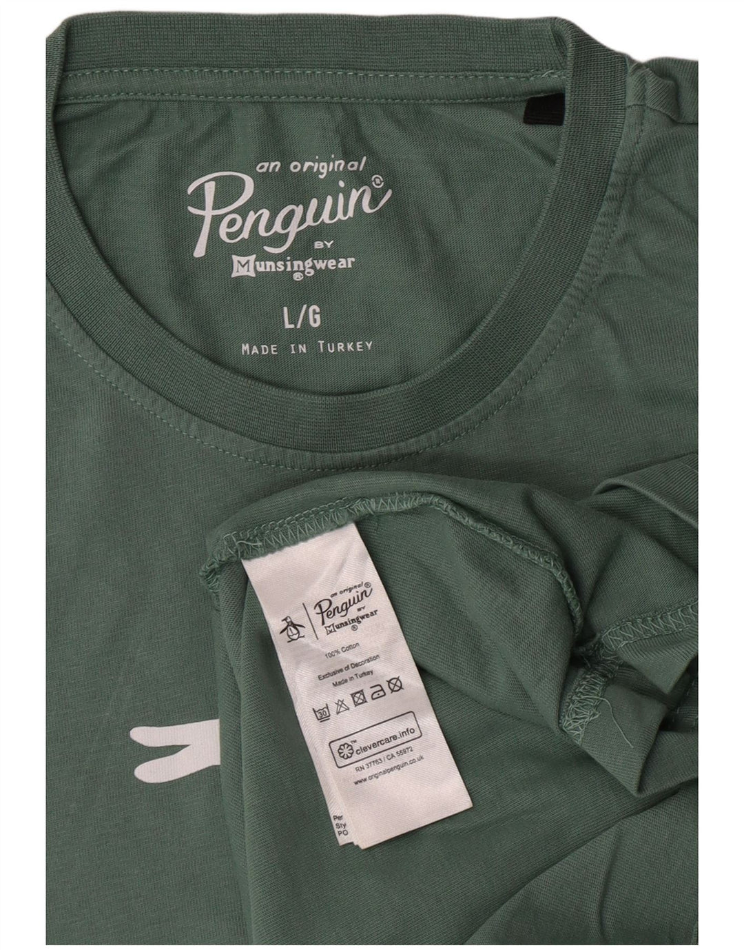 Penguin - Camiseta gráfica para hombre, talla grande, algodón verde