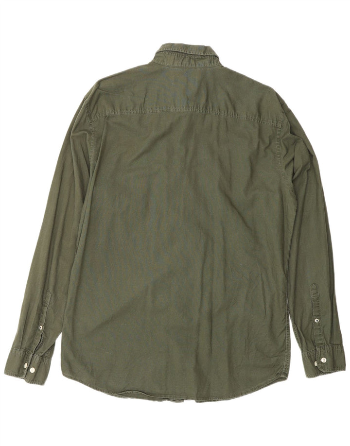 Camisa Jack & Jones Hombre Grande Verde Algodón