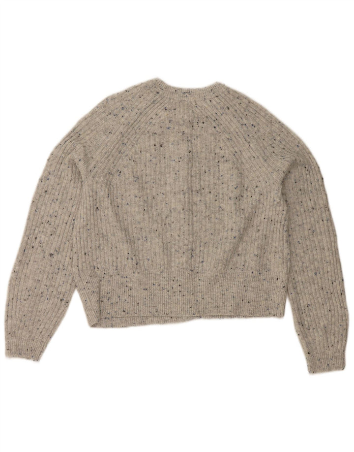 Marks & Spencer Suéter tipo cárdigan corto para mujer Reino Unido 44 Gris medio moteado