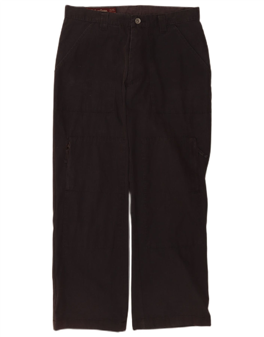 Marlboro Classics Pantalones cargo rectos para hombre W32 L28 Algodón negro
