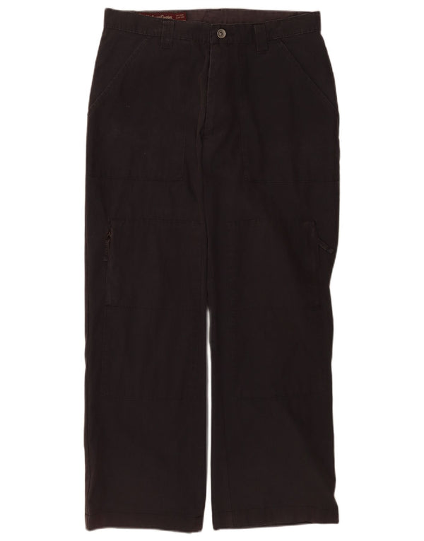 Marlboro Classics Pantalones cargo rectos para hombre W32 L28 Algodón negro