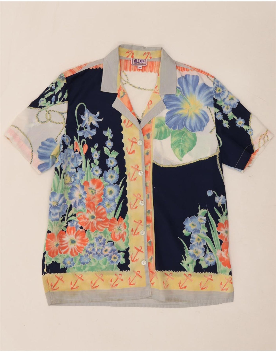 ALEXIA Blusa camisera extragrande para mujer UK 40 Mediana Multicolor Floral