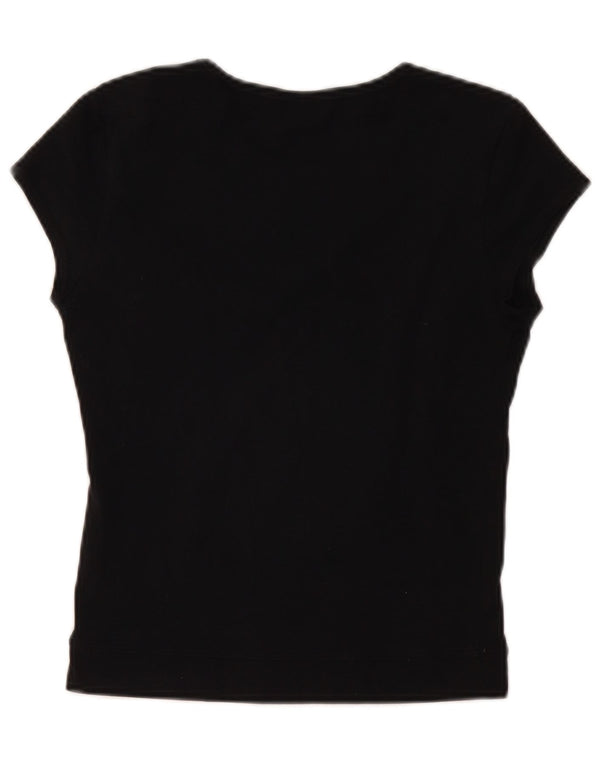 Champion Camiseta ajustada para mujer UK 46 Large Black Cotton