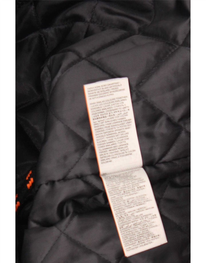 Superdry Parka con capucha para hombre, talla 38, poliéster azul marino mediano