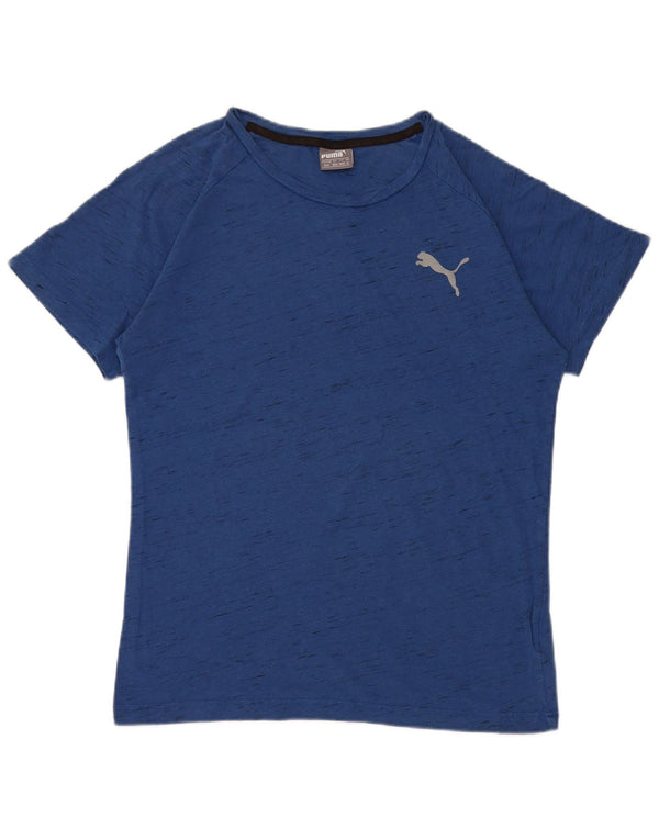 Camiseta PUMA para hombre Top de algodón moteado azul medio