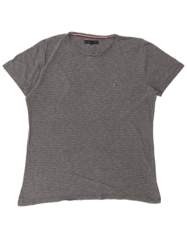 TOMMY HILFIGER Camiseta para hombre Top Large Grey Pinstripe