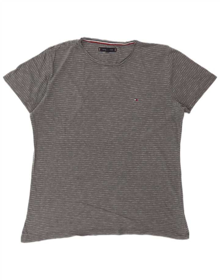 TOMMY HILFIGER Camiseta para hombre Top Large Grey Pinstripe