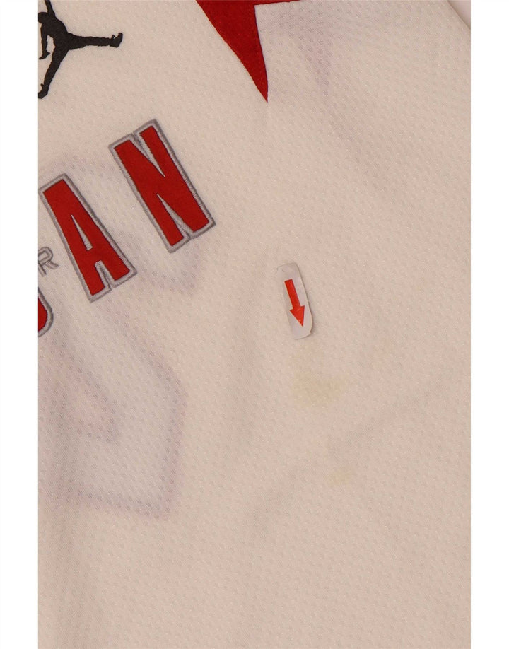 Jordan Camiseta sin mangas estampada para niños 12-13 años Grande Blanco Colorblock Poliéster