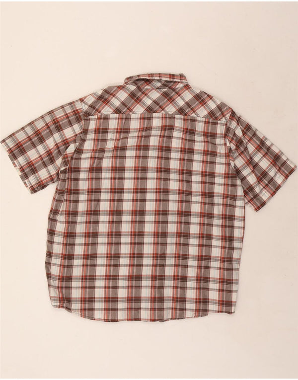 LEE Camisa Peto Manga Corta Hombre XL Algodón Cuadros Multicolor