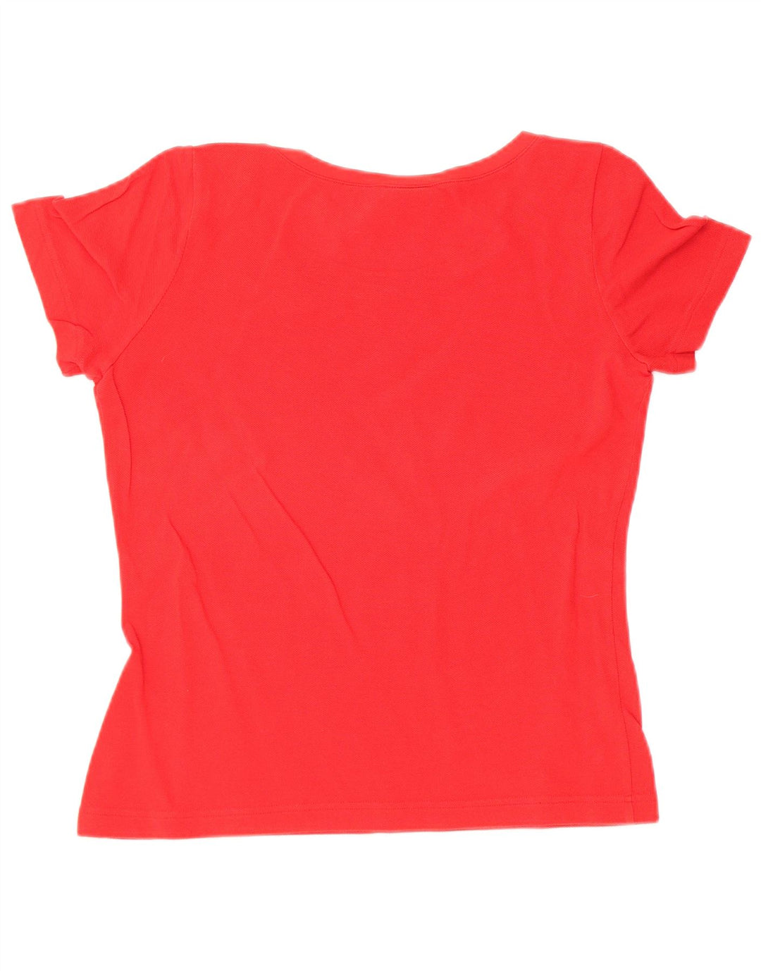 LACOSTE Camiseta Mujer Talla Superior 36 Pequeño Algodón Rojo