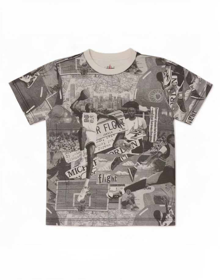 Jordan Camiseta gráfica para niño 10-11 años Algodón de patchwork gris medio