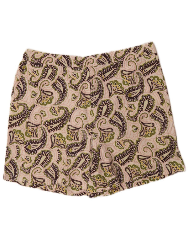 Pantalones cortos informales para mujer Boden UK 46 Large W34 Algodón Paisley multicolor