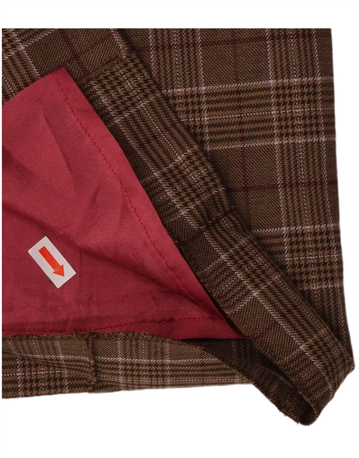 Max & Co. Falda lápiz para mujer IT 38 Small Brown Plaid Classic