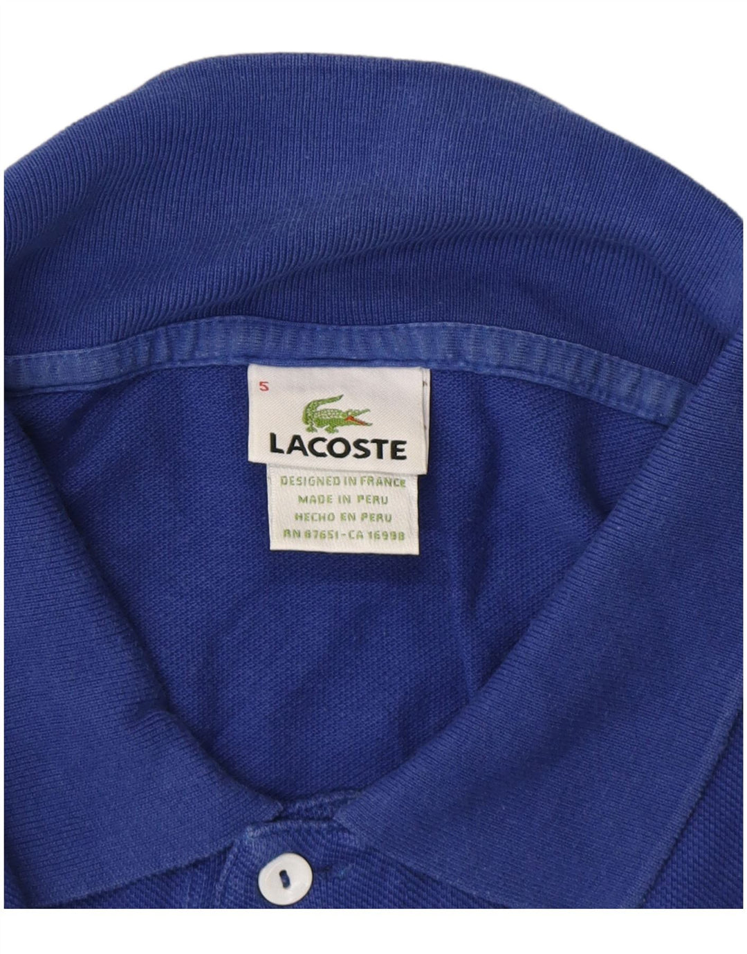 LACOSTE Polo para hombre talla 5 grande azul