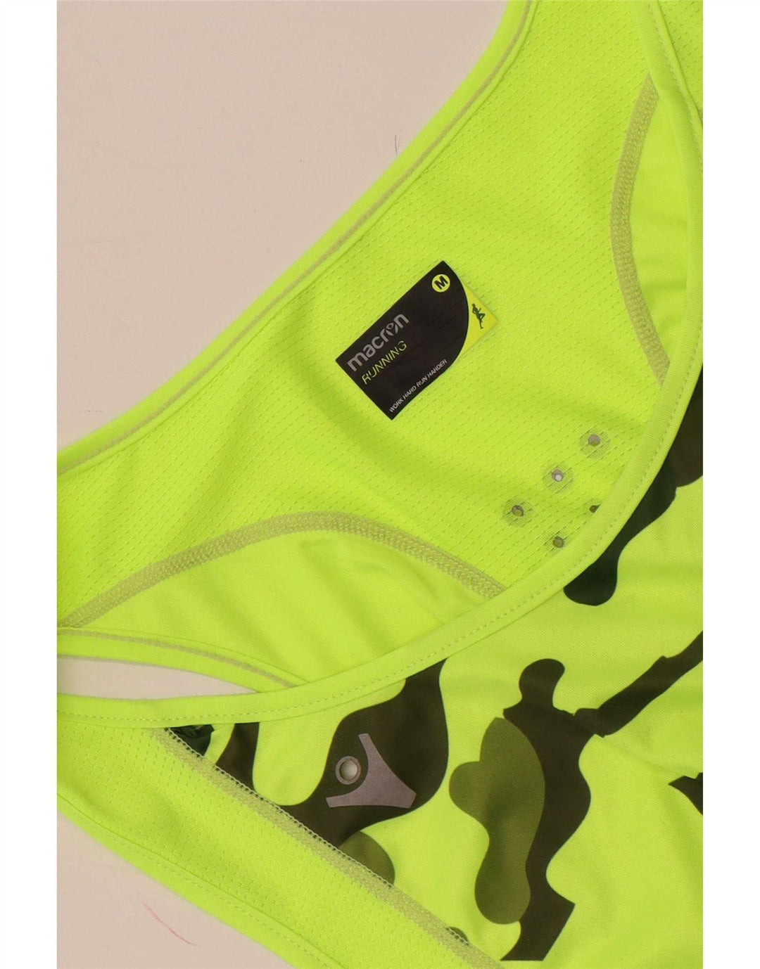 Macron Hombre Chaleco Top Camuflaje Verde Medio
