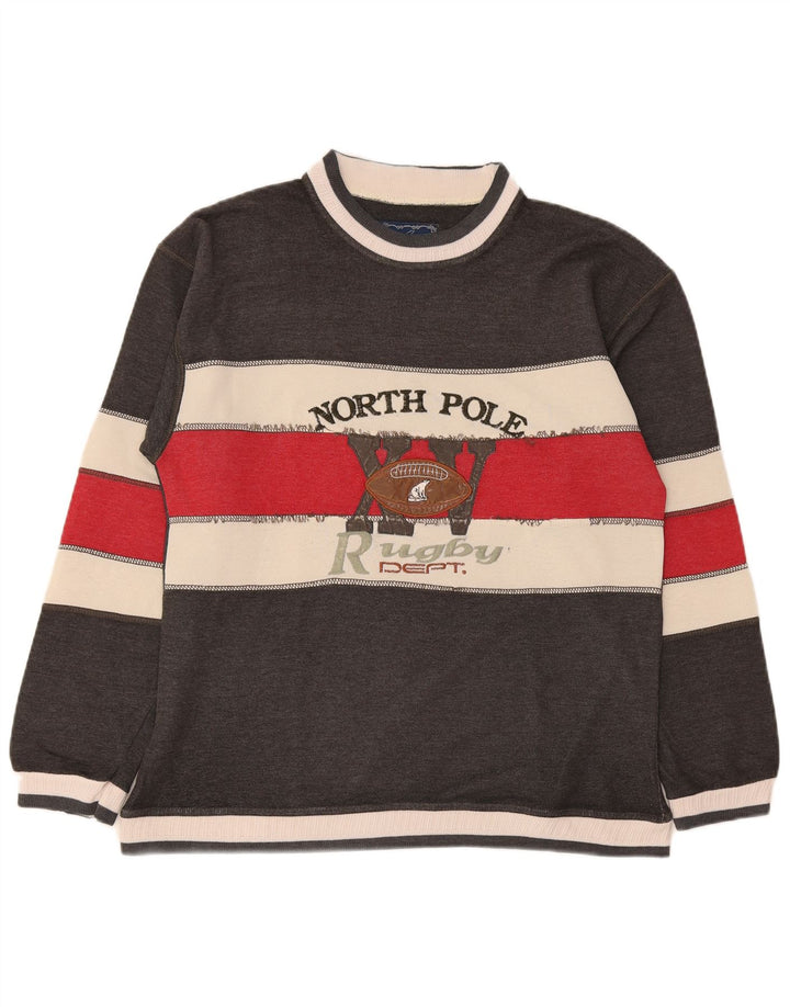 Sudadera Con Estampado De Hombre North Pole Gris Medio Colorblock