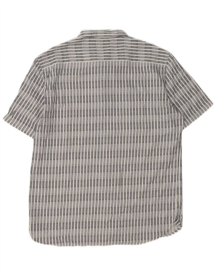 Camisa de manga corta para hombre French Connection de viscosa a rayas blancas grandes
