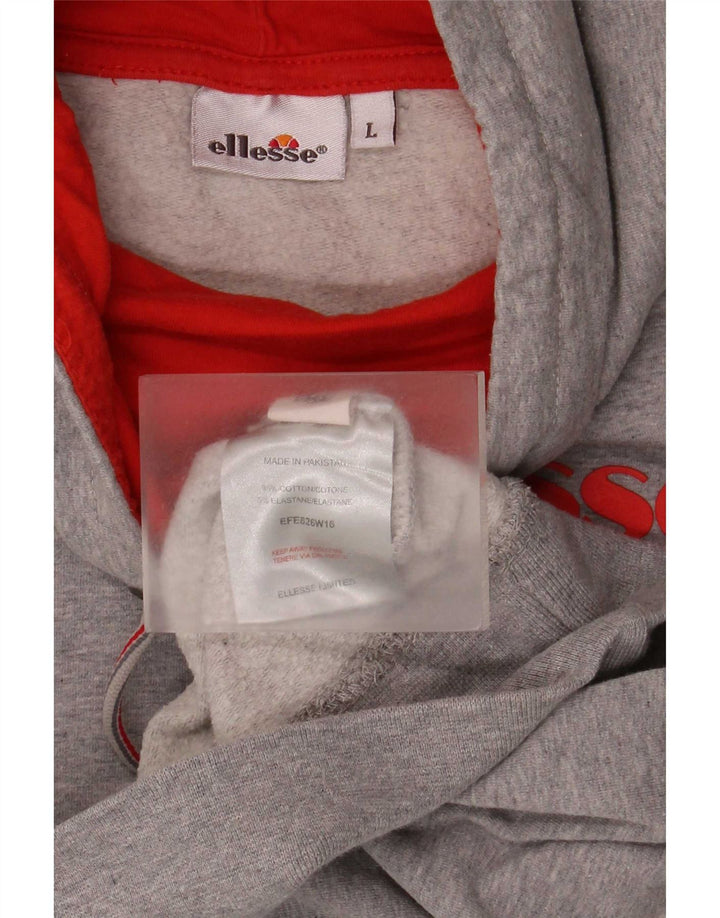Ellesse - Sudadera gráfica para mujer, talla 40, algodón gris grande