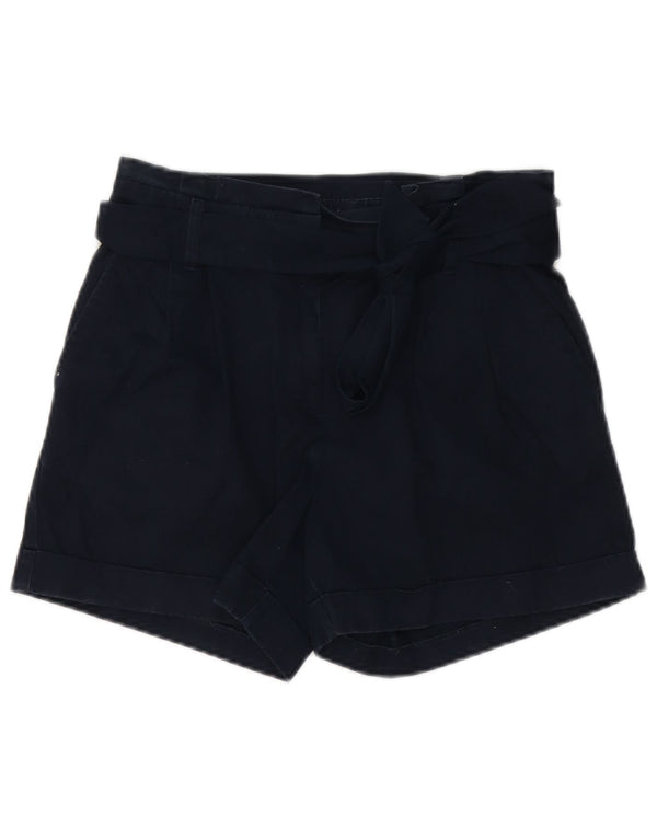 Oasis Pantalones cortos chinos para mujer UK 8 Small W28 Azul marino Algodón
